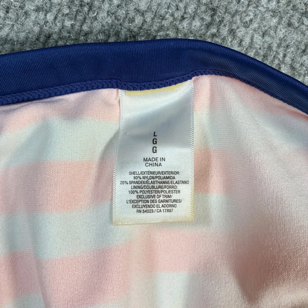 Old‎ Navy Bikini Set Womens S Top/L Bottom Orange White Striped Halter Swim Suit